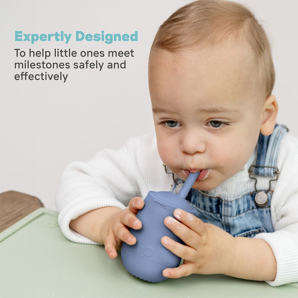 Ezpz - Mini Cup & Straw Training System - Indigo - 120ml