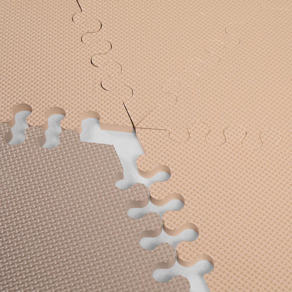 Bumble & Bird BabySafe Play Mat Multi-Shape 52pcs+22 Edges - Peach & Brown