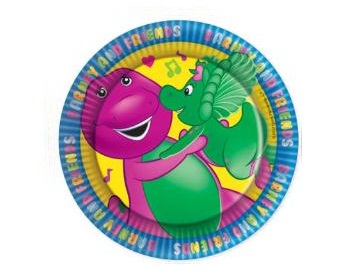 Paper Plates 9" - Barney