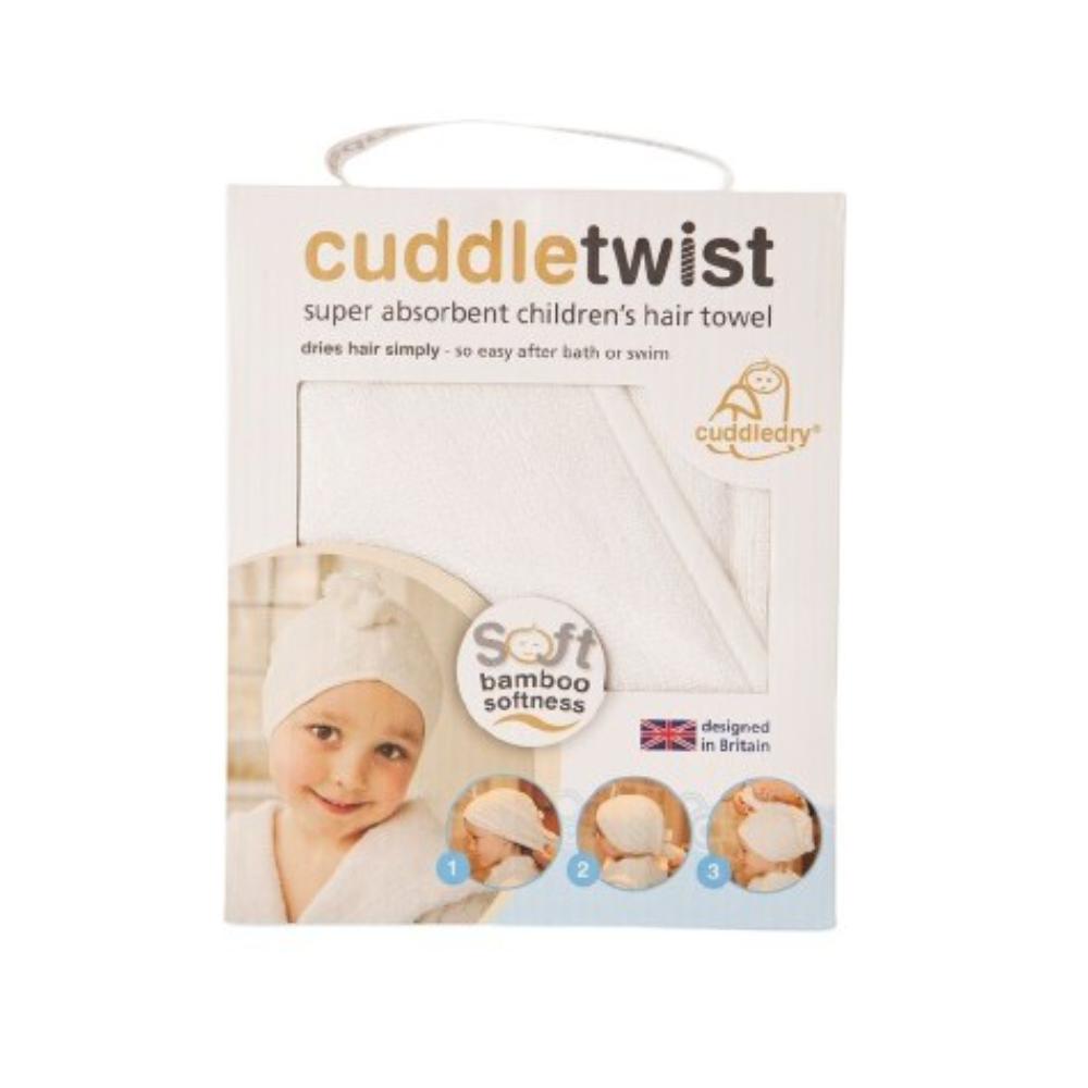 Cuddledry - Cuddletwist Bamboo Hair Towel - White Edge