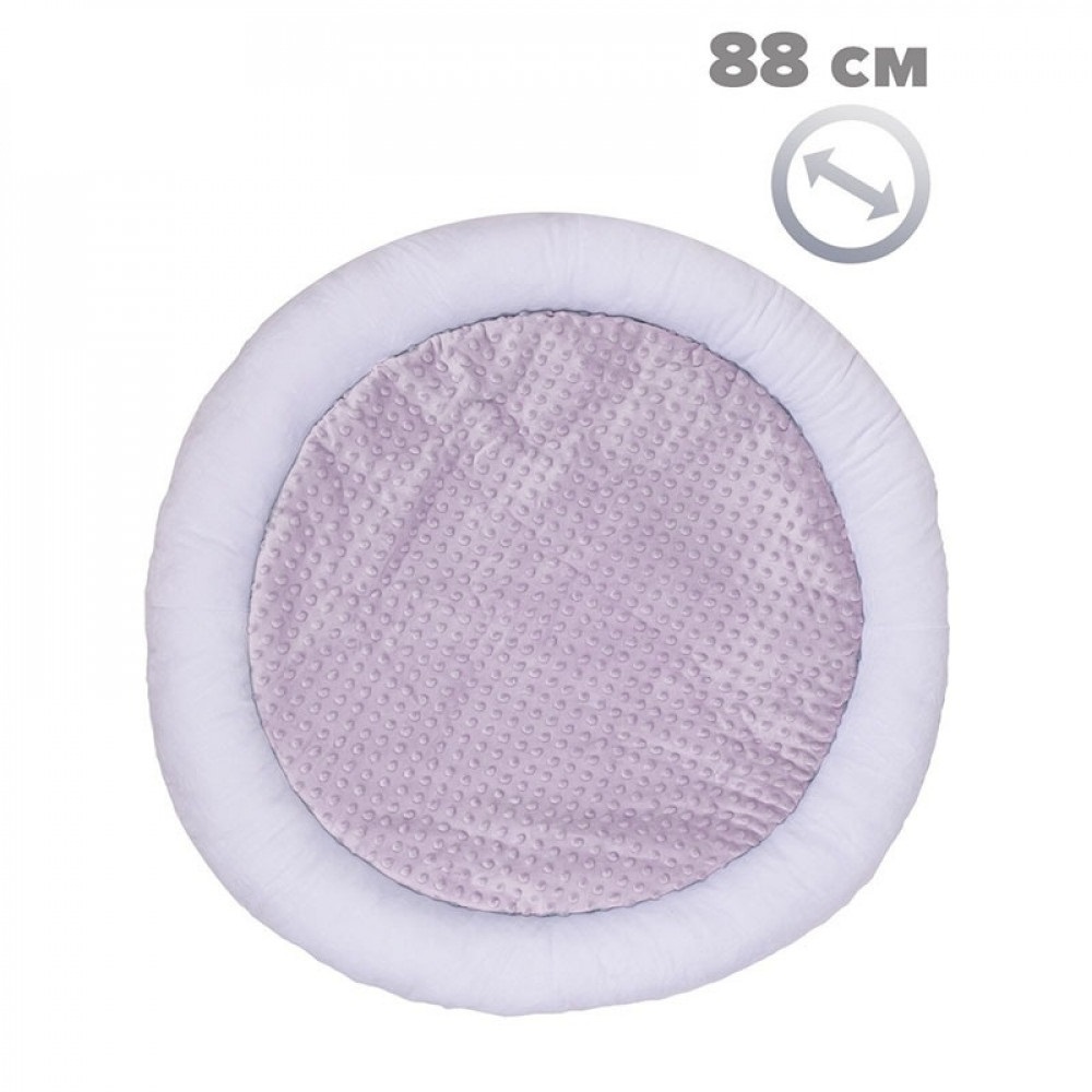 ليتل أنجل - سجادة لعب للأطفال مع ألعاب معلقة - رمادي وأبيض