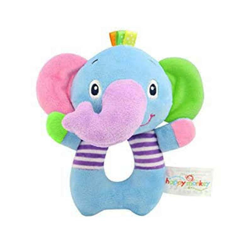Little Angel Baby Soft Plush Stuffed Rattle Toy - Blue