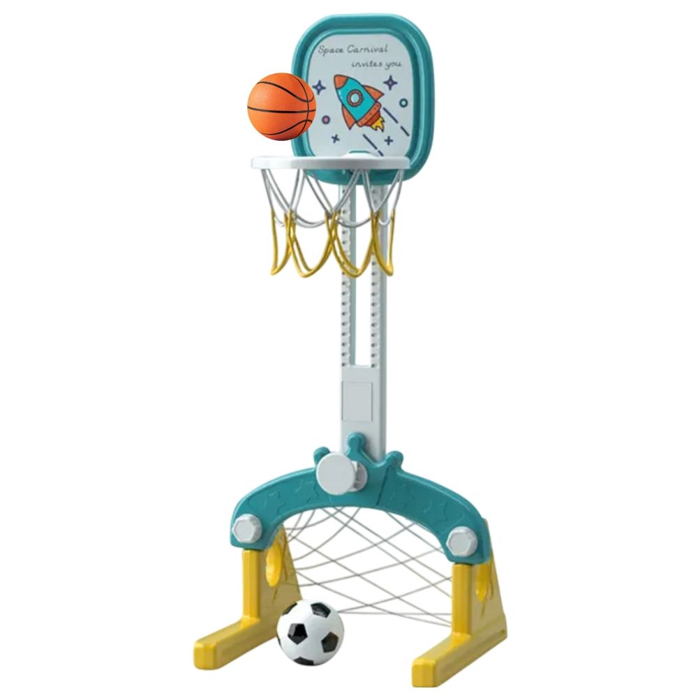 Little Angel Kids Basketball And Football Playset 2-In-1