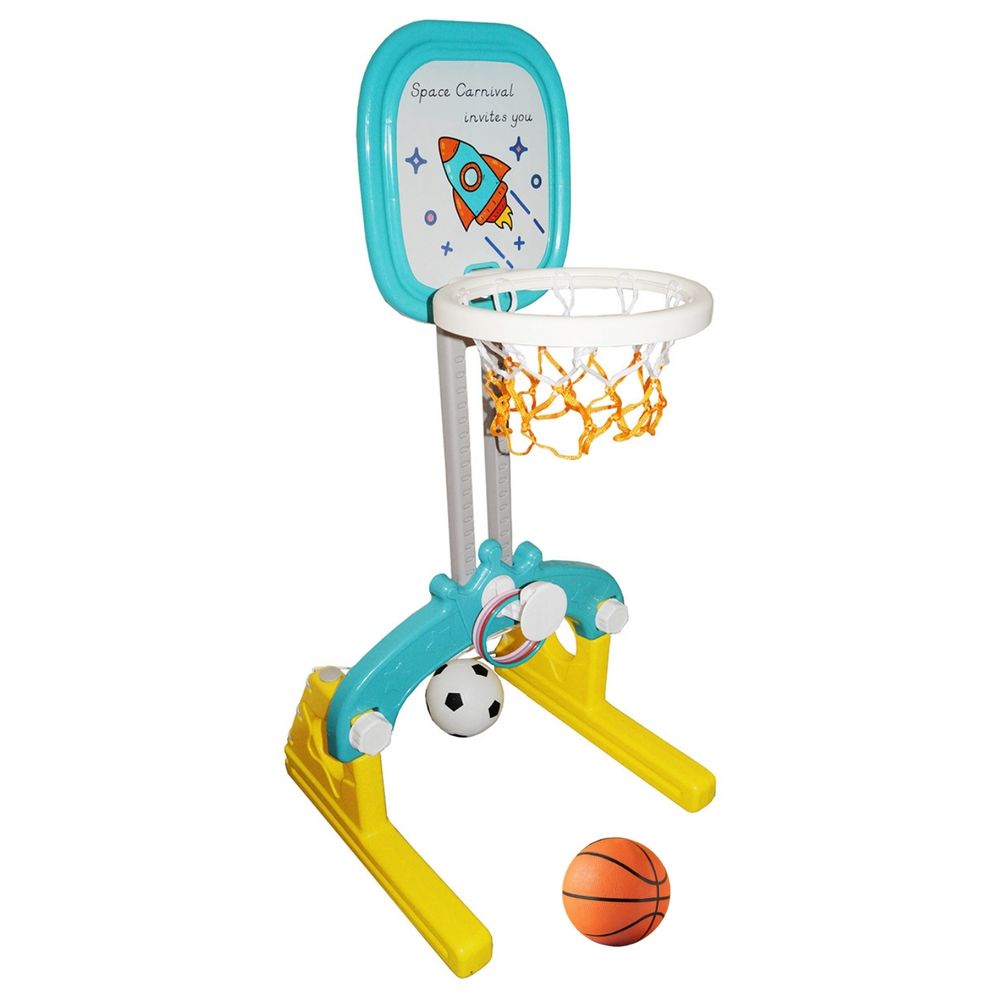 Little Angel Kids Basketball And Football Playset 2-In-1