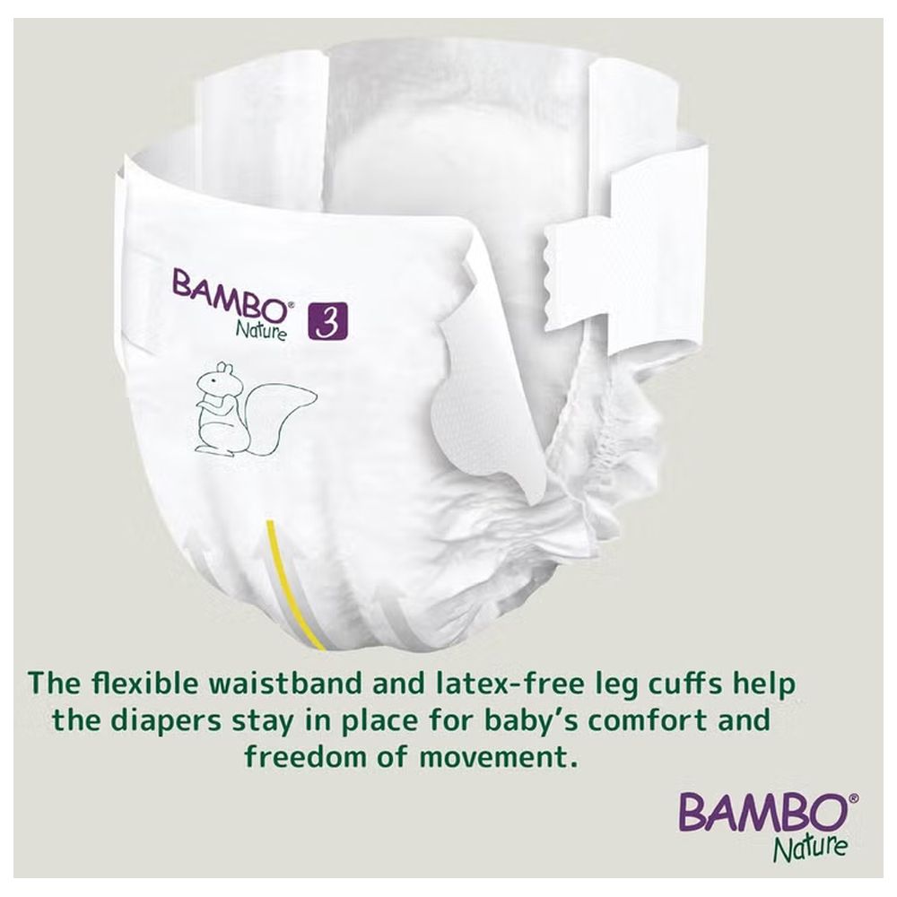Bambo Nature - Eco-Labeled Diapers Size 3 (4–8 Kg) - Pack of 28