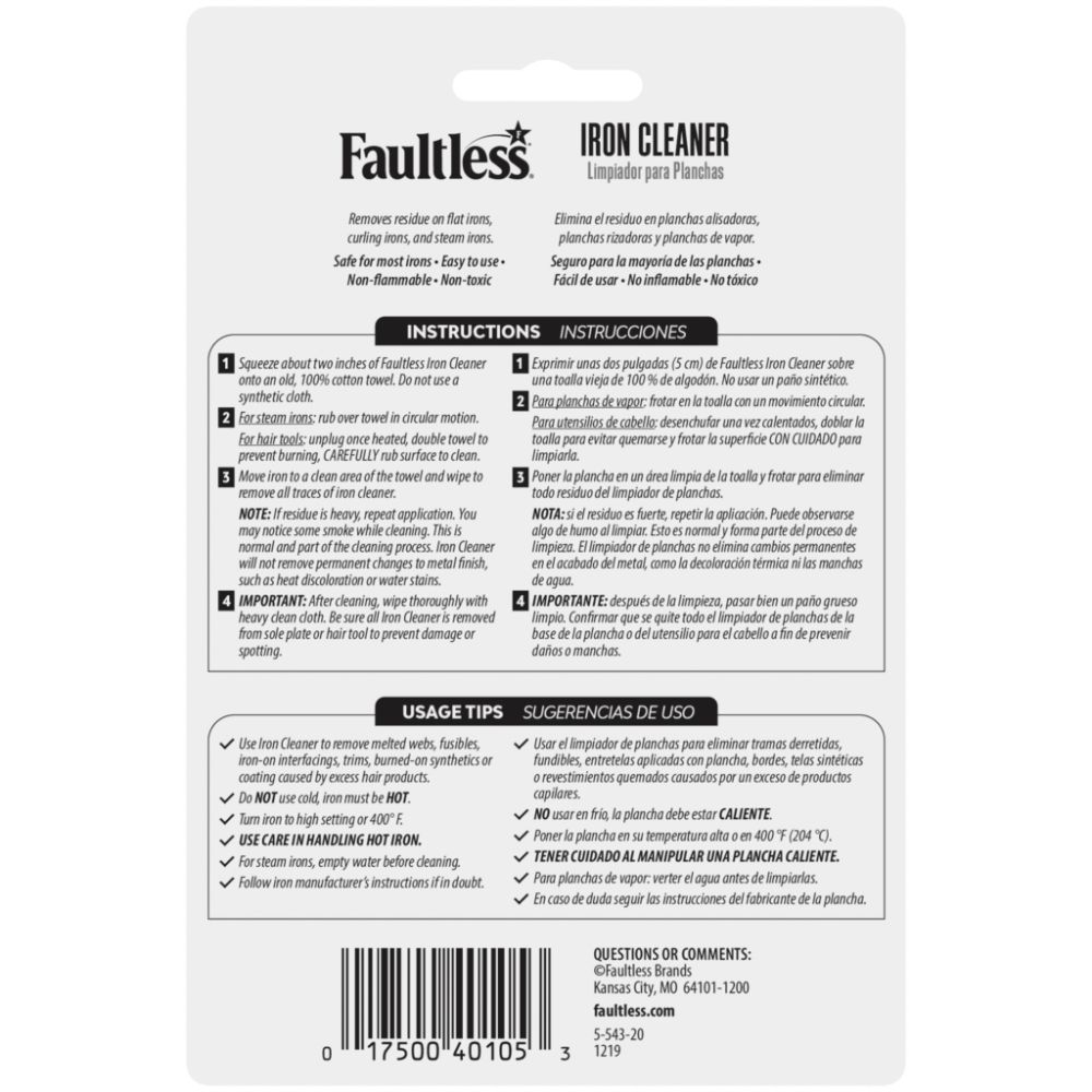 Faultless - 2 Pack Hot Iron Cleaner