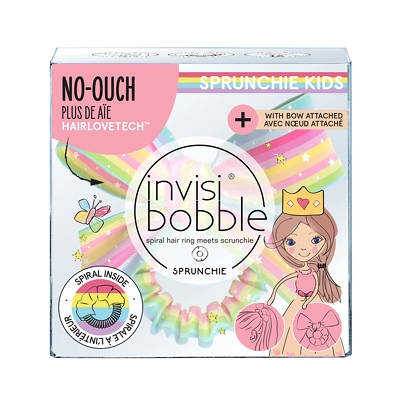 Invisibobble - Kids Slim Sprunchie with Bow Lets Chase Rainbows