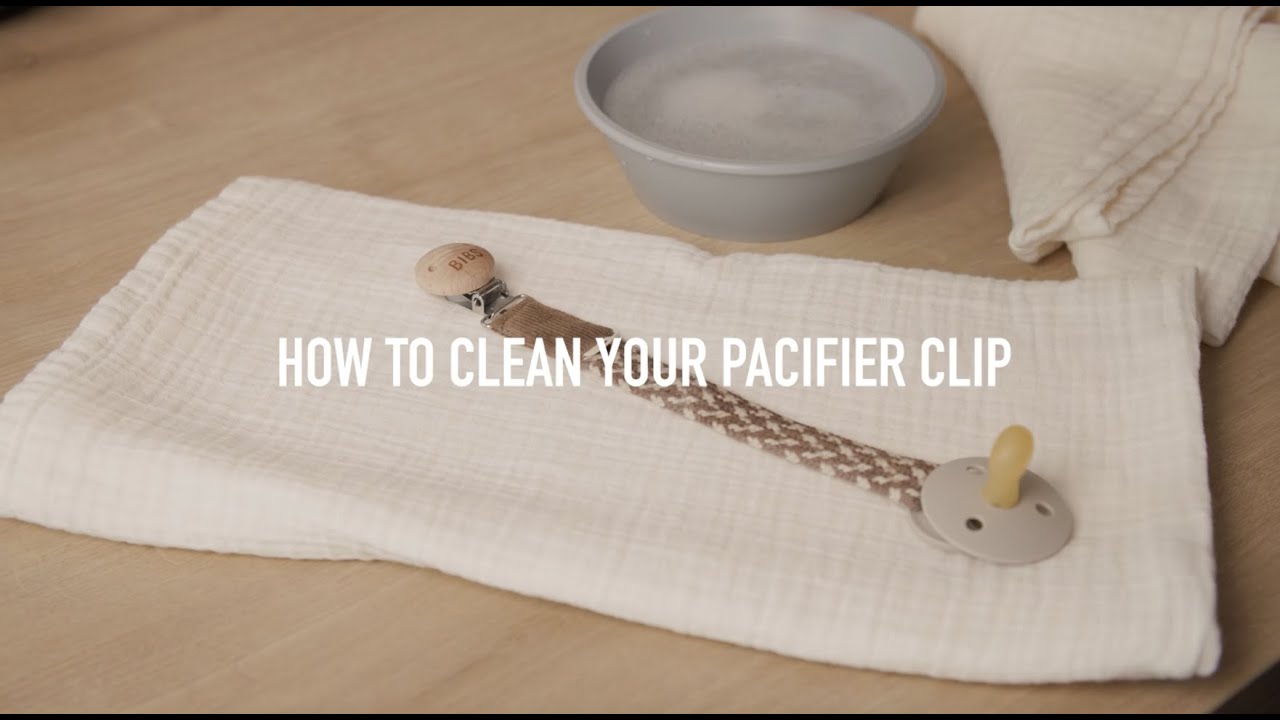 بيبس - مشبك لهاية - زهري/عاجي