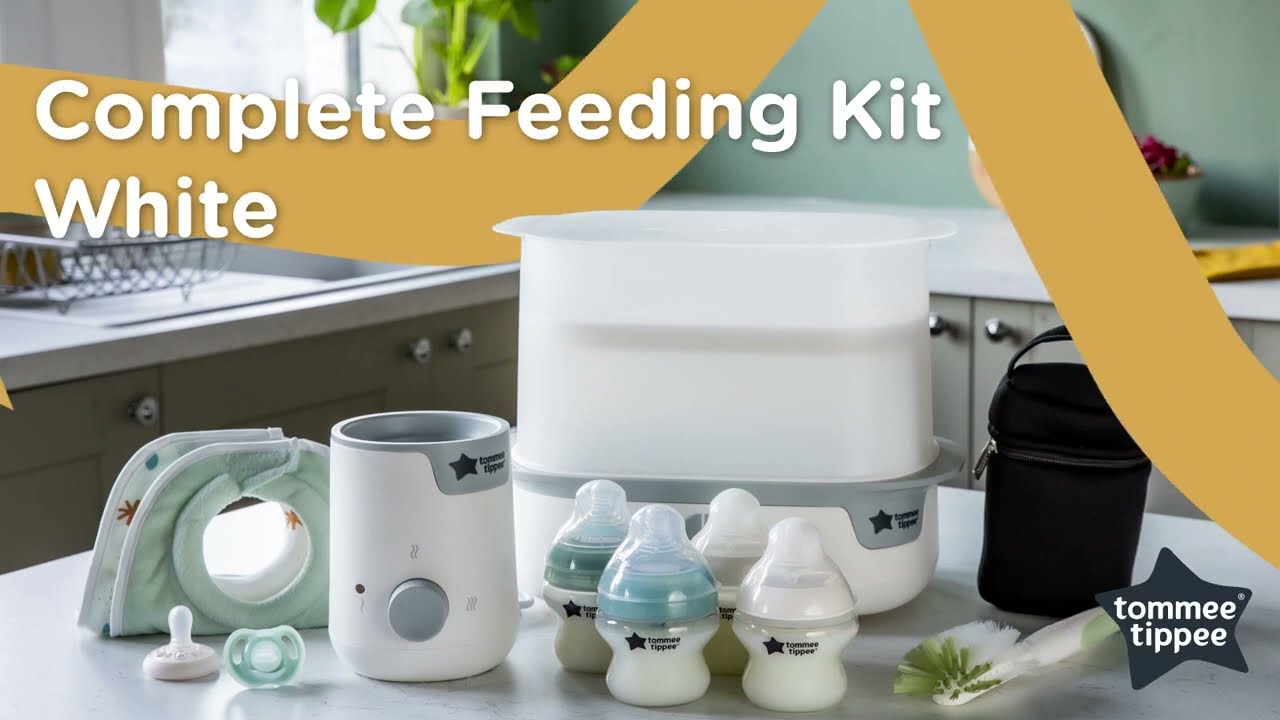 تومي تيبي- مجموعة الرضاعة الكاملة كلوزر تو نيتشر - 12 قطعة- ابيض