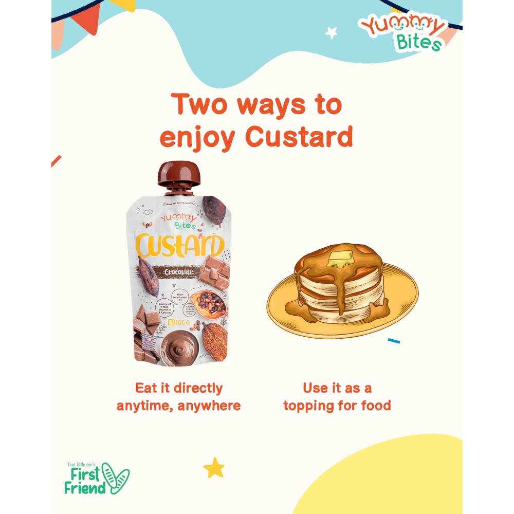 يامي بايتس - كاسترد الشوكولاتة بنكهة الشوكولاتة - 100غ