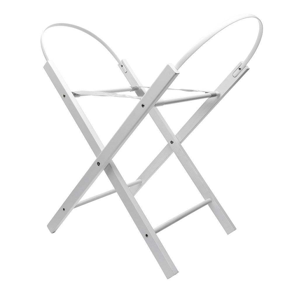 Kinder Valley White Dimple Palm Moses Basket with Stand