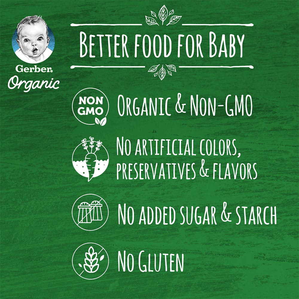 غيربر وجبة أطفال عضوية إجاص وتفاح وموز 90غ