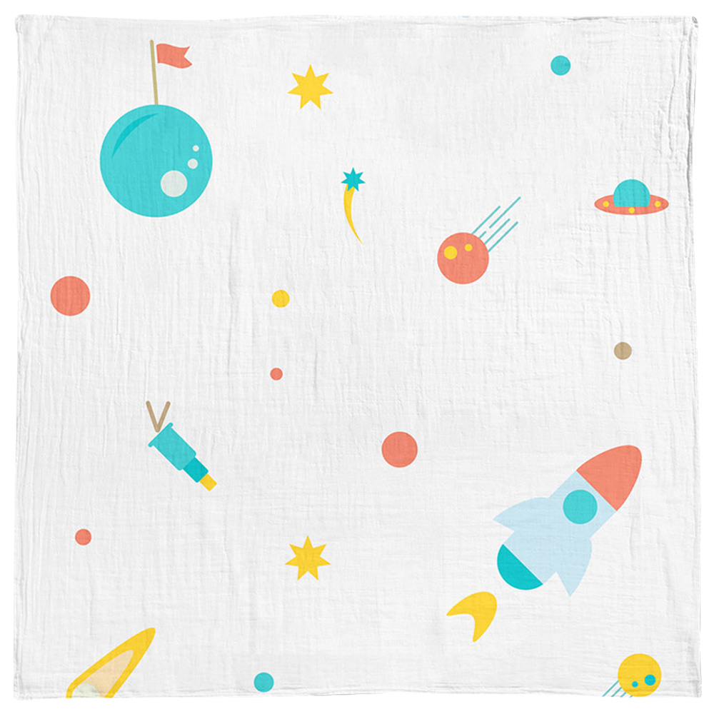 Boreas - To The Moon And Back Muslin & Burp Cloth Set