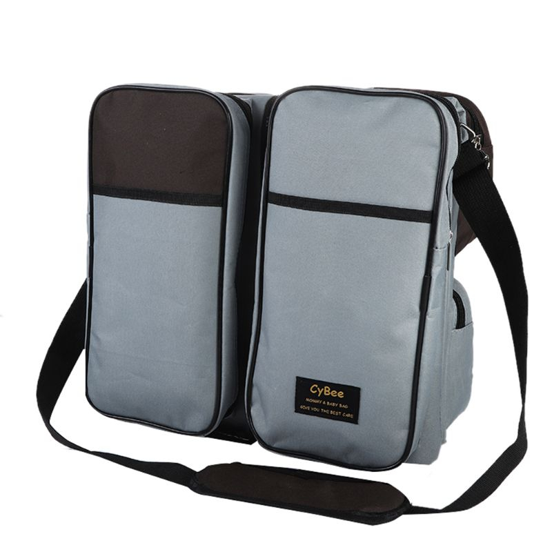 Cybee 9 In 1 Mummy Bag & Baby Travel Bed & Diaper Bag - Grey