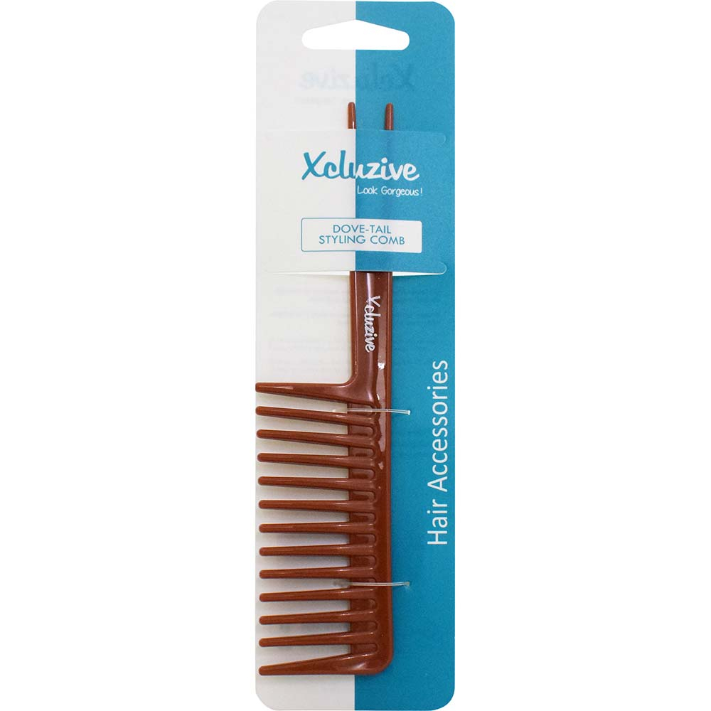Xcluzive - Dove-Tail Styling Comb 1pc - Assorted