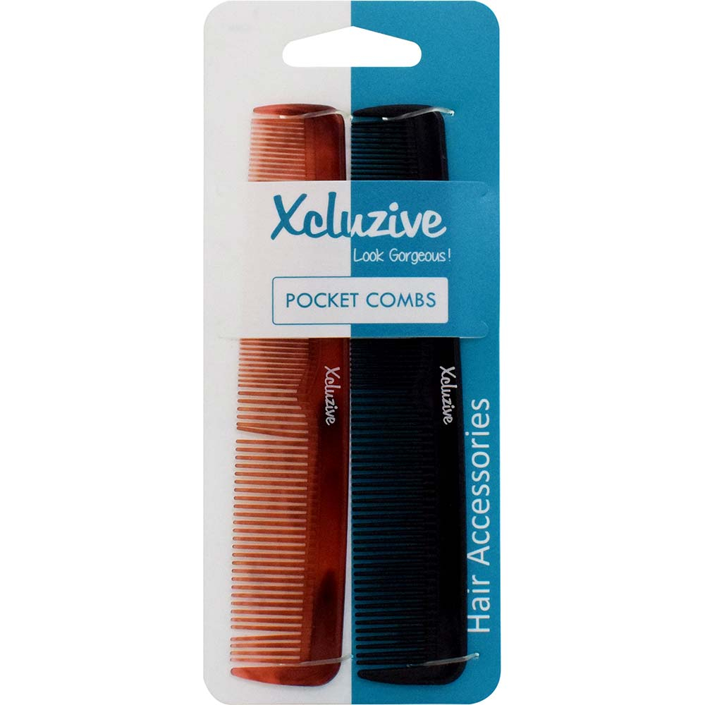 Xcluzive - Twin Pack Pocket Comb - Assorted