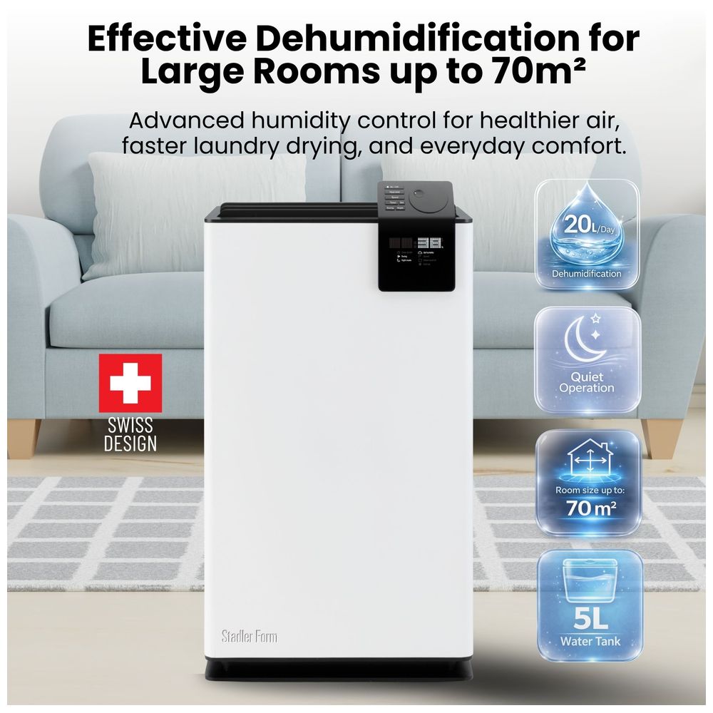 ستادلر فورم - جهاز الرطوبة ألبرت - 20 لتر - أبيض