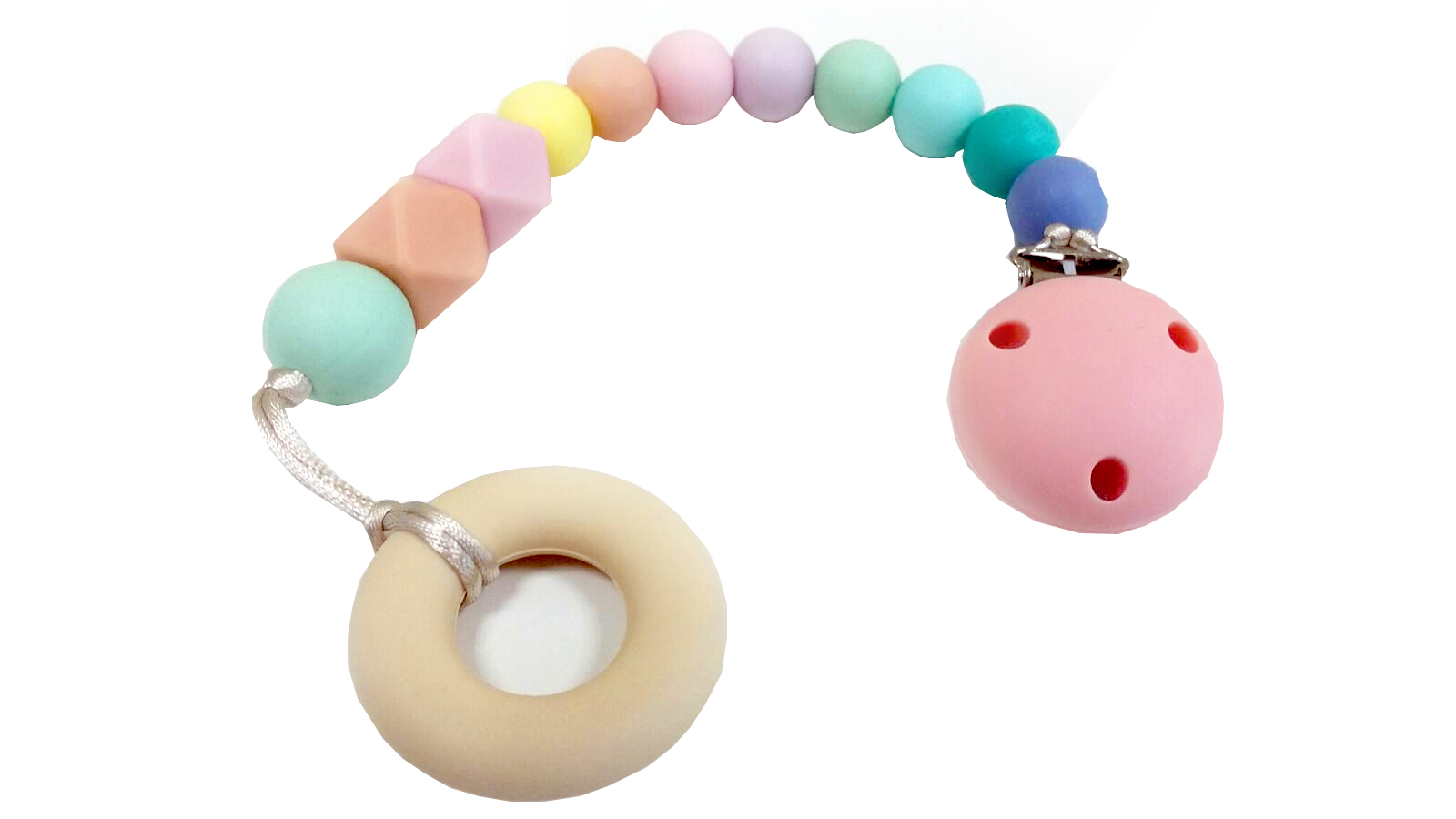 Desert Chomps - Teething Clips - Rainbow