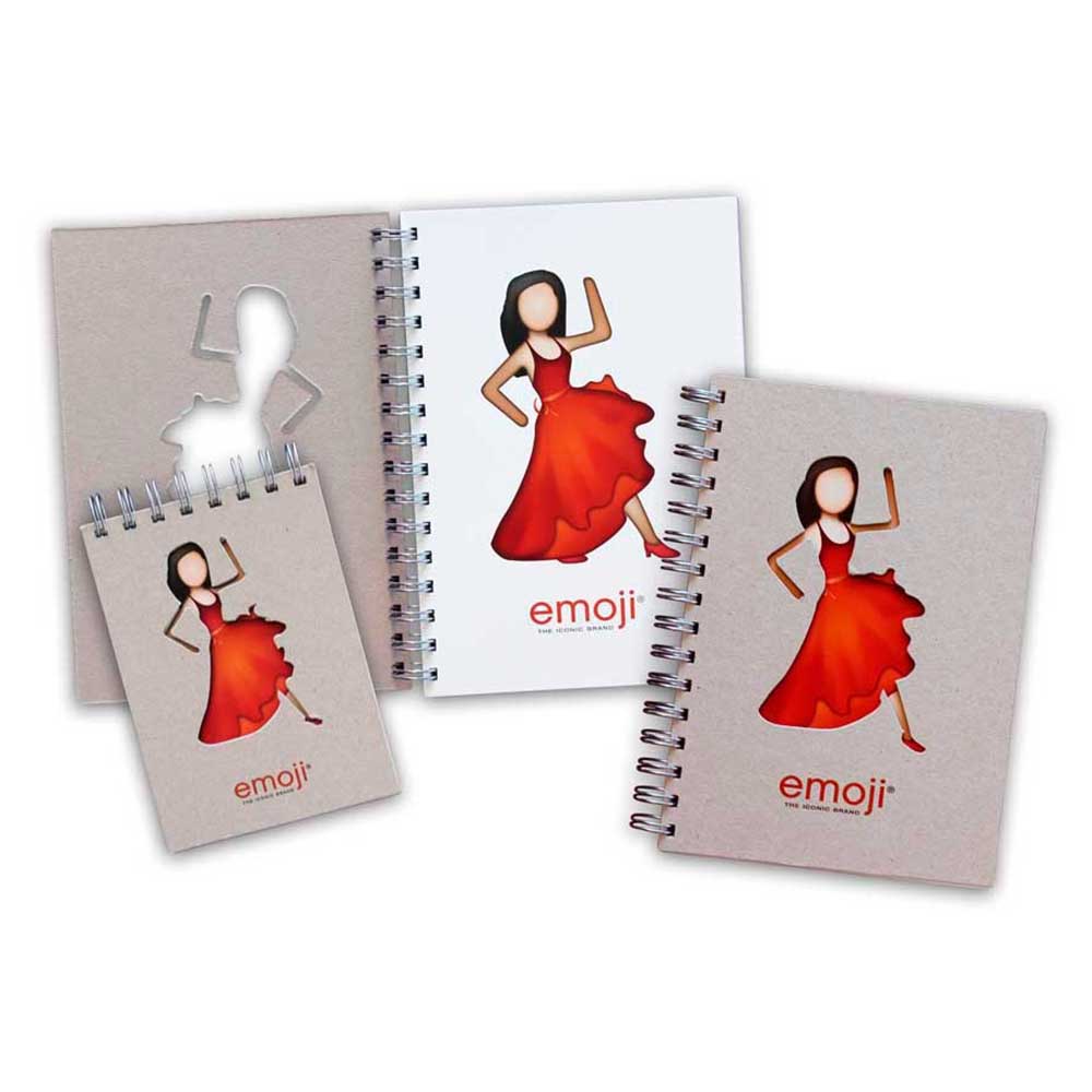 emoji - Flamenca Wire-O A6 Notebook - Red
