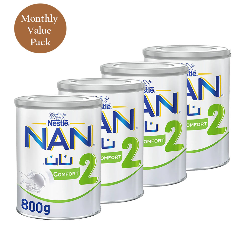 Nan - Comfort 2 Follow Up Formula For Colic & Constipation 800g - Pack of 4