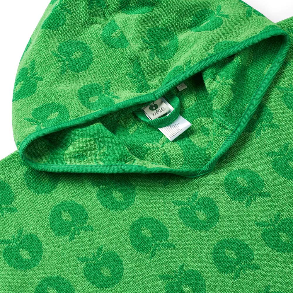 Smafolk - Apples Print Poncho Towel - Green