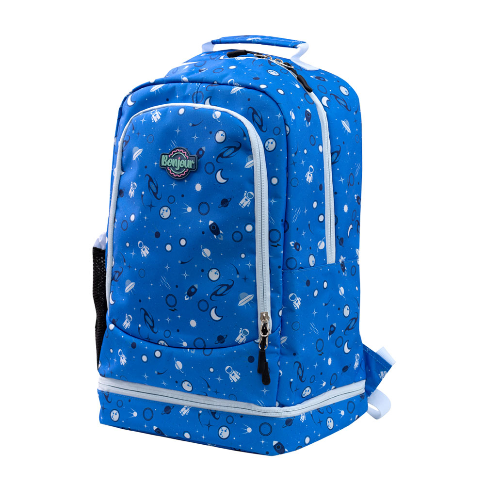 Bonjour - 2-in-1 Max Backpack And Lunch Bag - Spaceman - 16.5-Inch/42cm