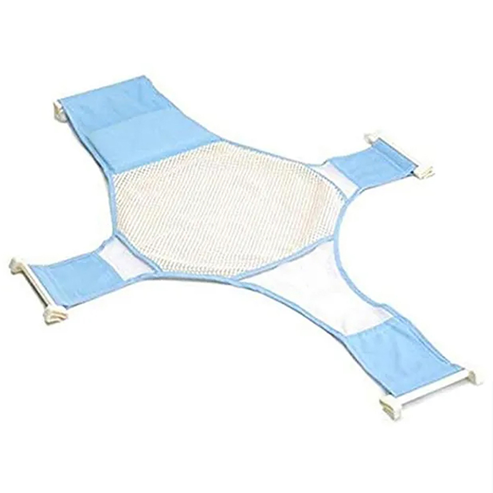 Star Babies - Baby Sleeping Mosquito Bed - Grey with Bath Support & Powder Puff - Blue