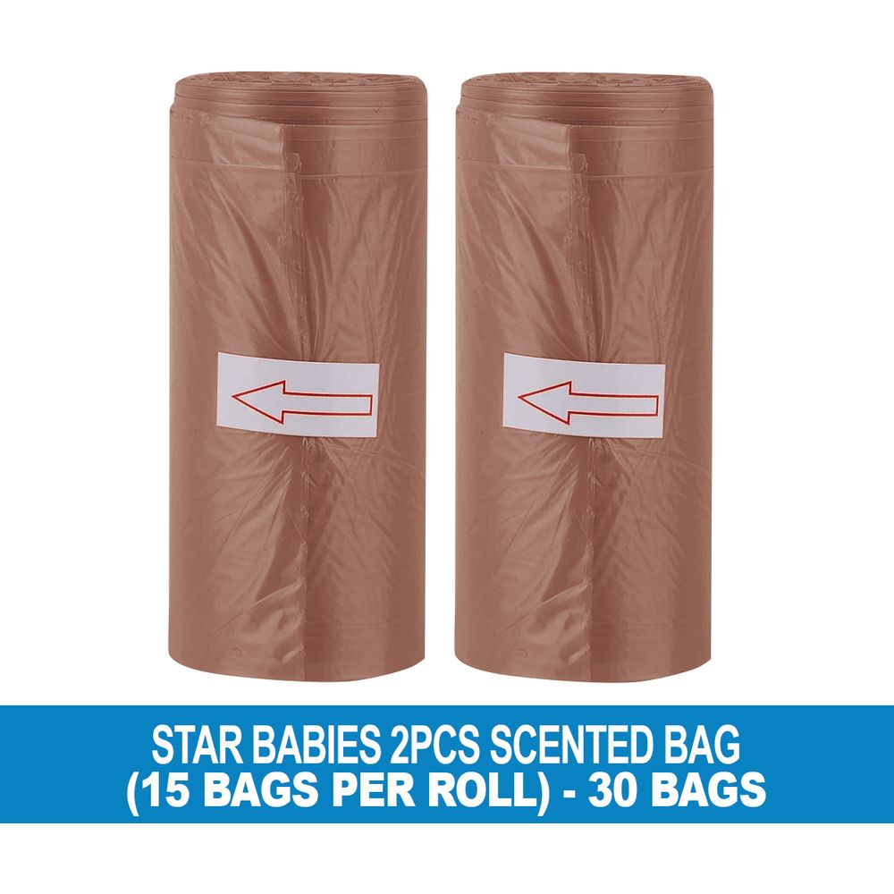 Star Babies - Scented Nappy Bag - 30pcs - Brown