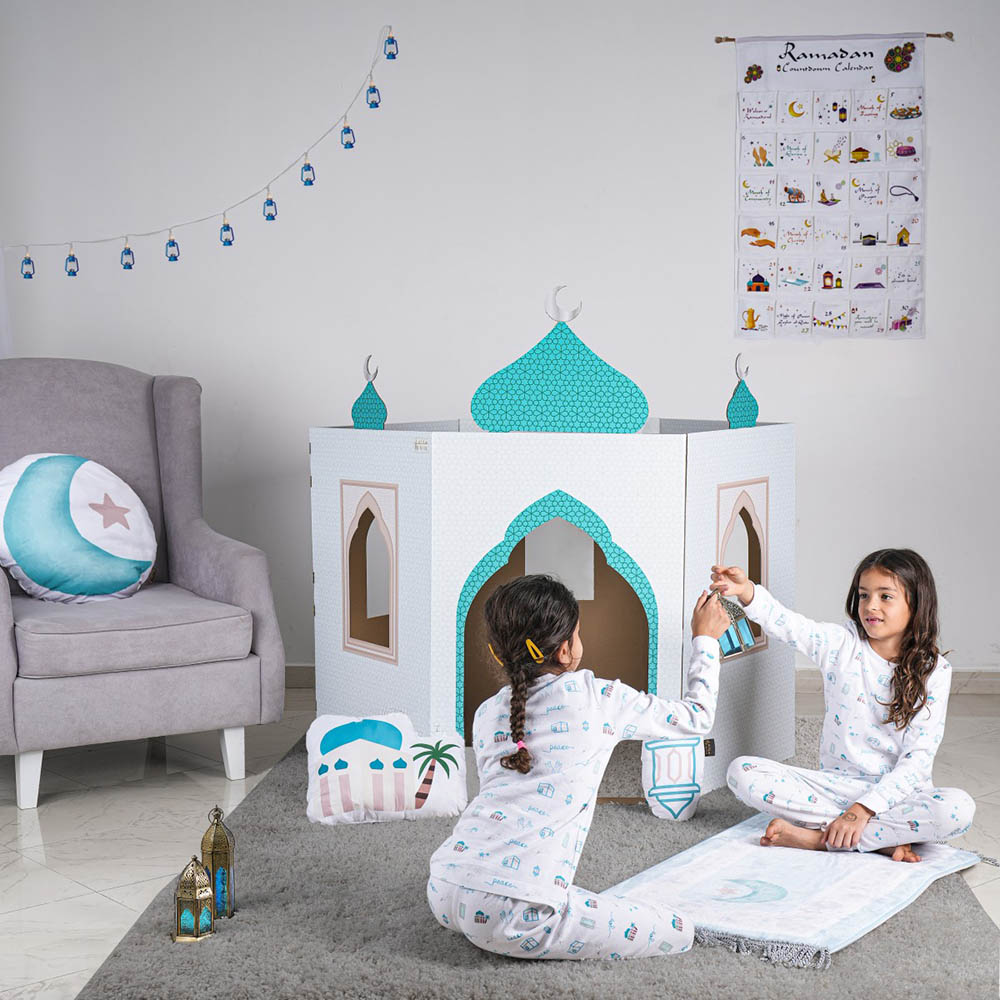 HilalFul - Themed Cardboard Playmosque - White/Blue