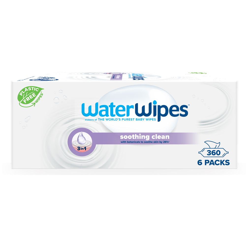 Waterwipes - Soothing Clean Baby Wipes - Pack of 6 - 360 Pcs