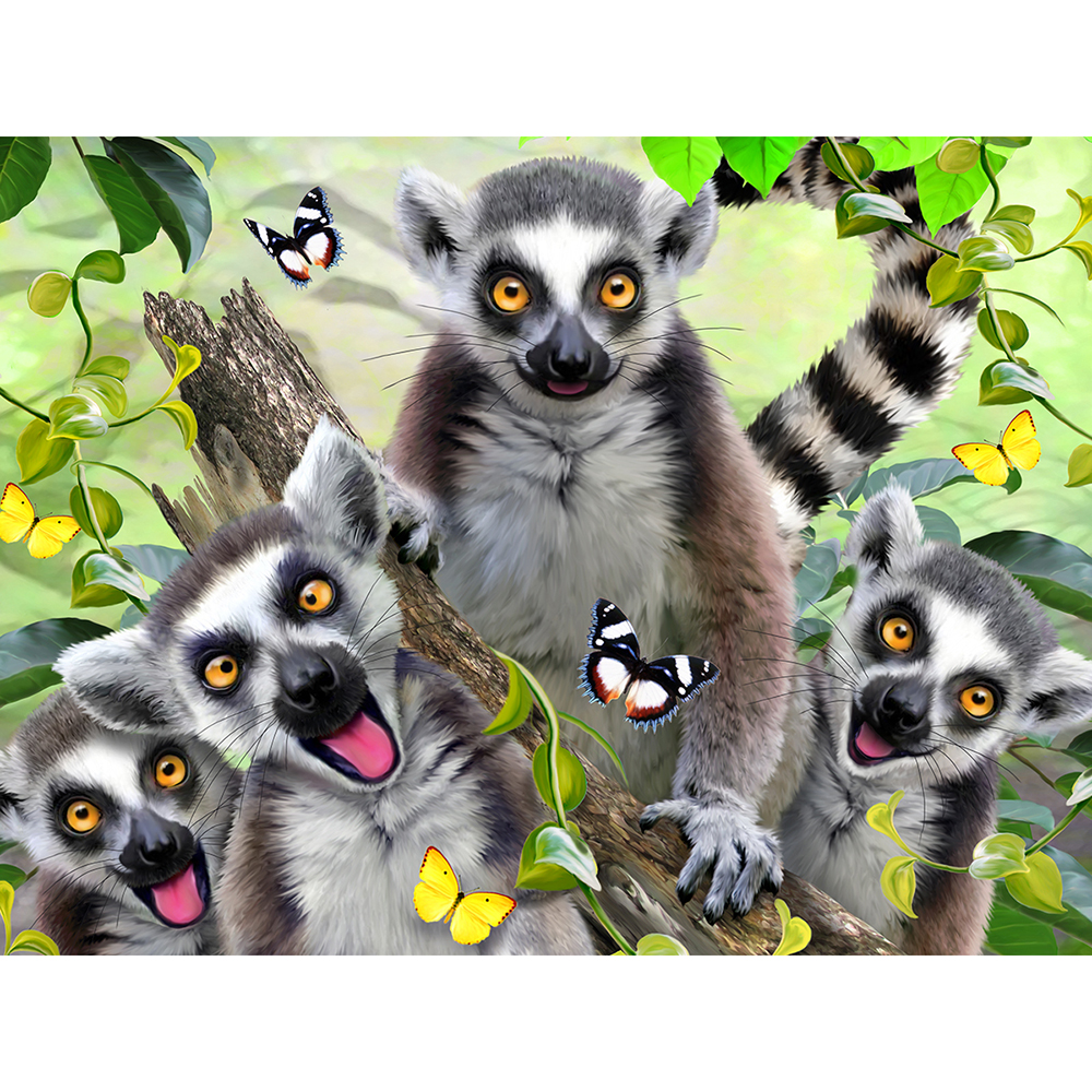 Prime3D - Ring-Tailed Lemur Selfie Puzzle - 63pcs