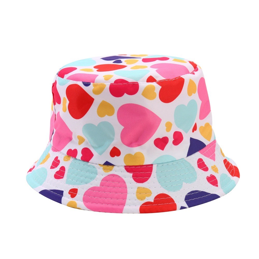 Wonder Kids - Girl's Printed Bucket Hat - Hearts