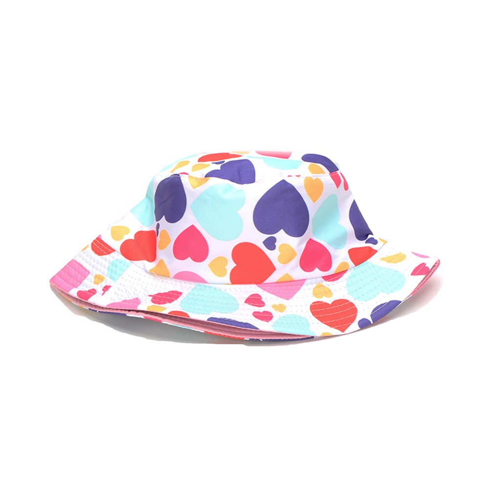 Wonder Kids - Girl's Printed Bucket Hat - Hearts