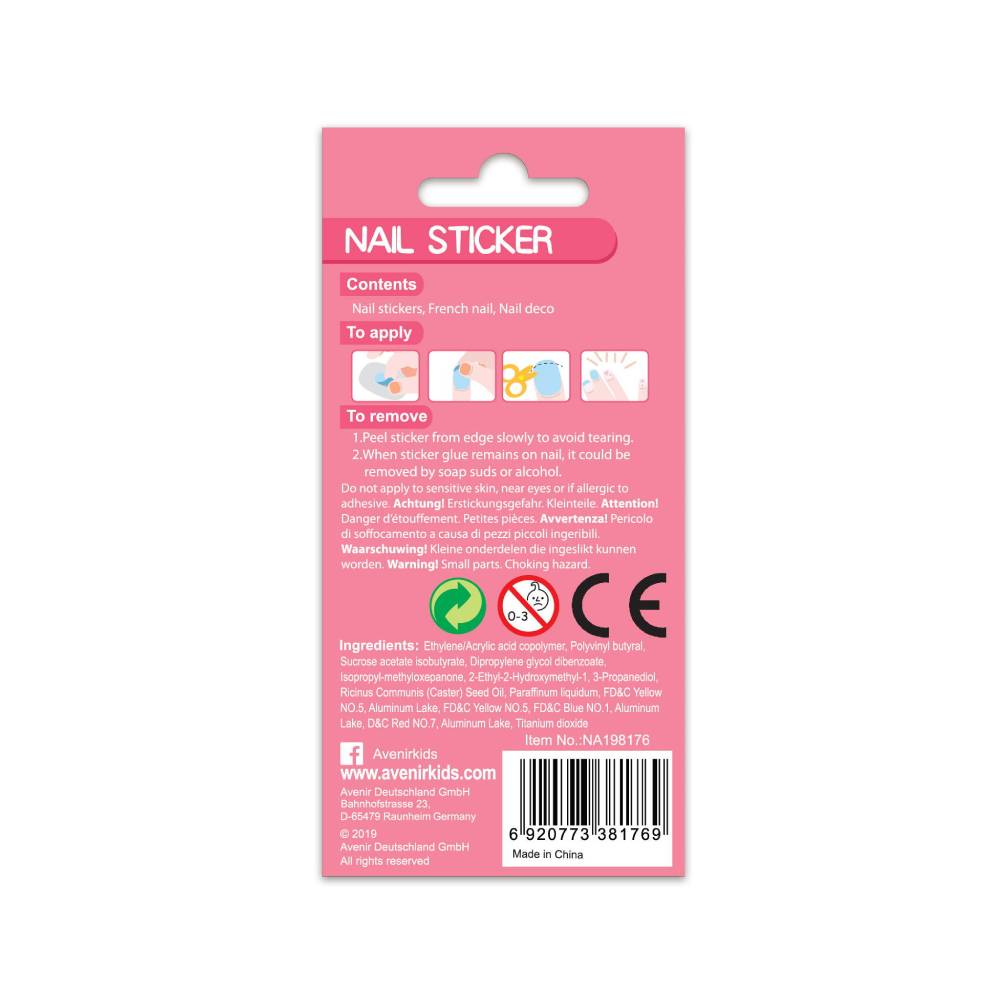 أفينير - ملصقات أظافر براقة - أزهار