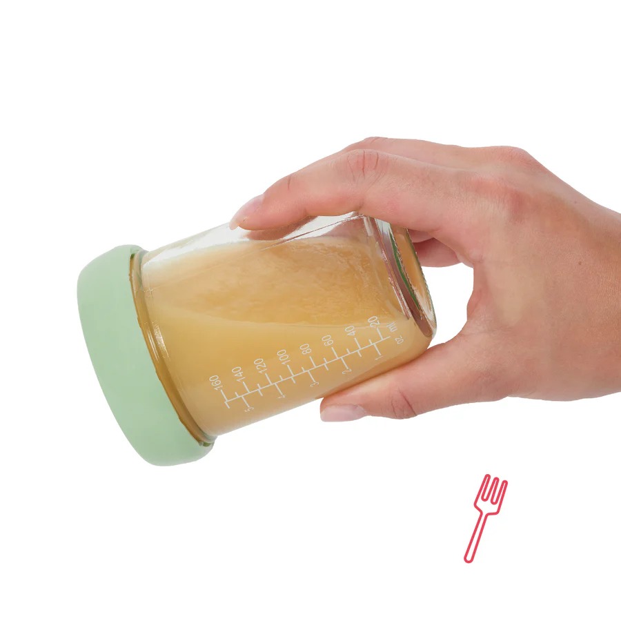 Badabulle - Glass Containers - Sage Green - Pack of 2