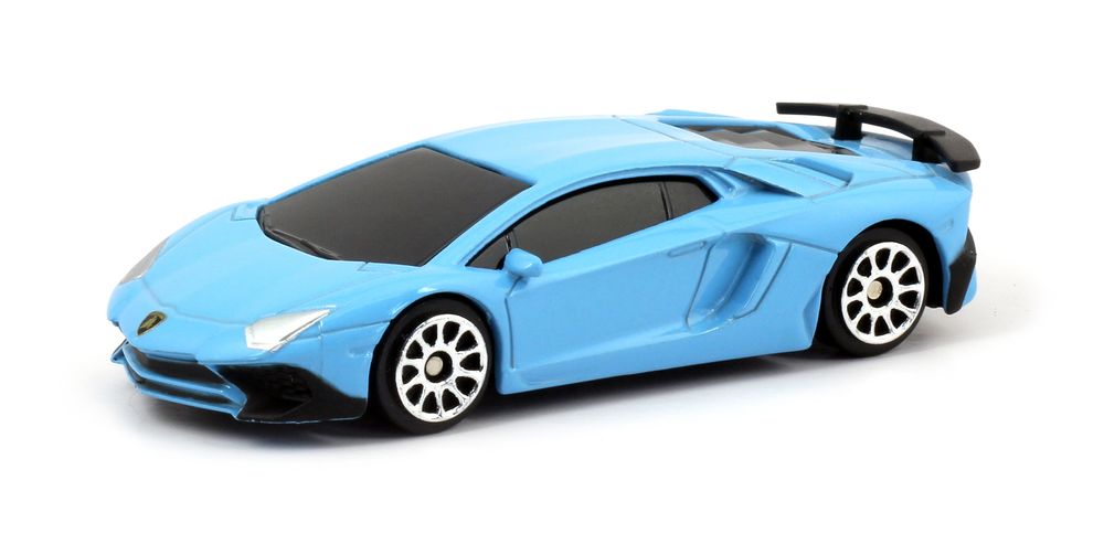 D-Power - Lamborghini Aventador LP 750-4 Superveloce Diecast Mini Car 1:64 - Assorted Colors Blue/Red - 1pc