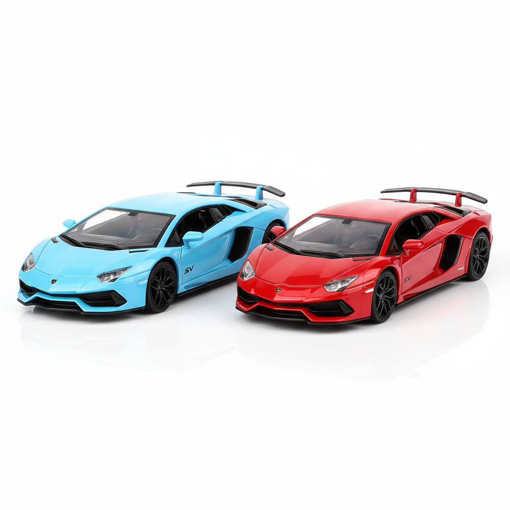 D-Power - Lamborghini Aventador LP750-4 Superveloce Diecast Car 1:36 - Assorted Colors Blue/Red - 1pc