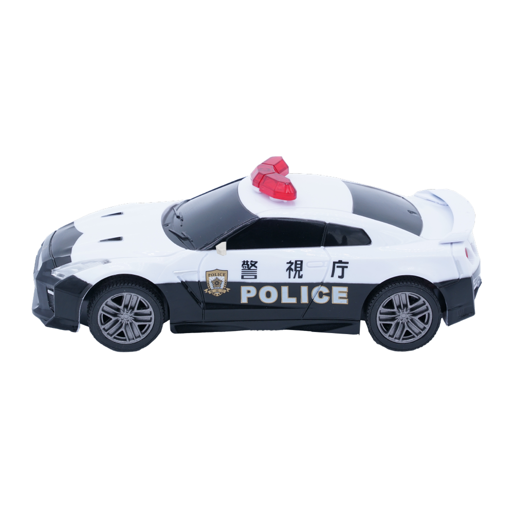 D-Power - 1:32 Scale Gt-r Tokyo Police Rc Car - Remote Control Patrol Car With 2.4ghz Controller - White