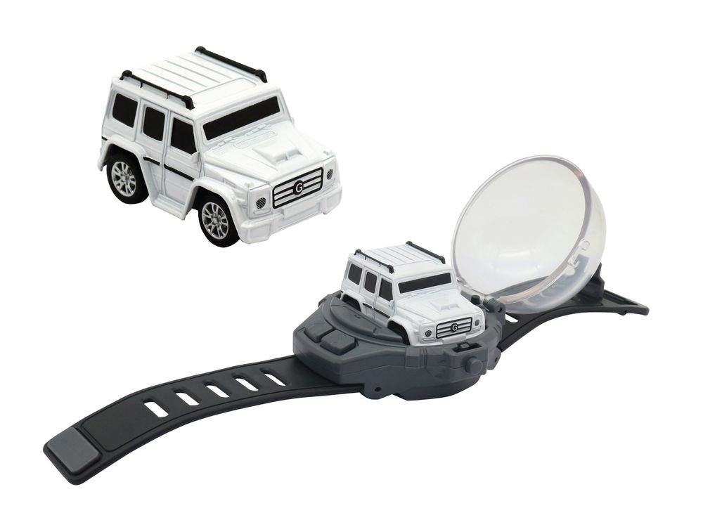 D-Power - 1:64 Scale Watch Remote Control Car - Compact Racing Toy For Kids Ages +3 - white