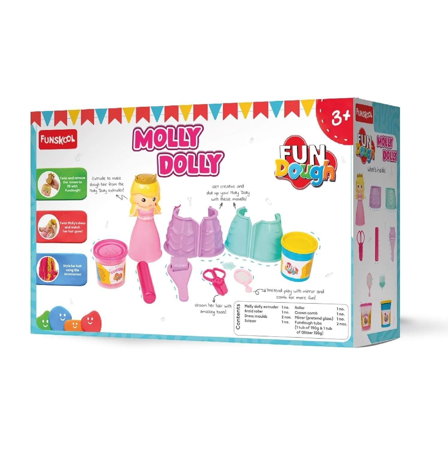 Funskool - Molly Dolly Fundough Pretend Playset