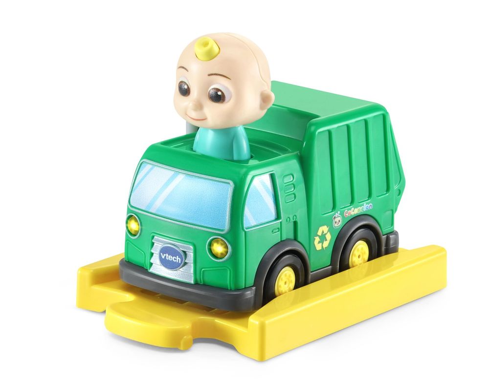 VTech - Cocomelon Go! Go! Smart Wheels JJ’s Recycling Truck & Track - Recycling Sounds & Songs - Green