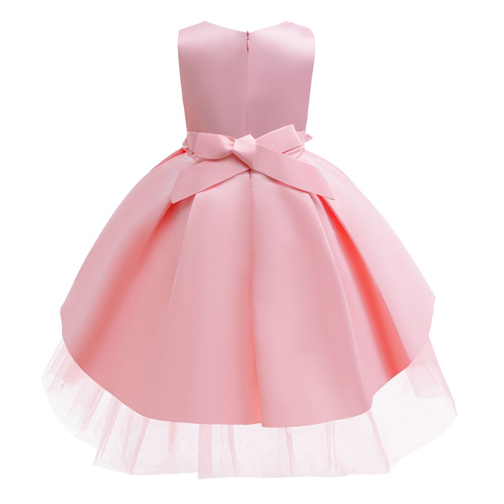 Sugar Rush - Girl's Solid Fit And Flare Dress - Pink