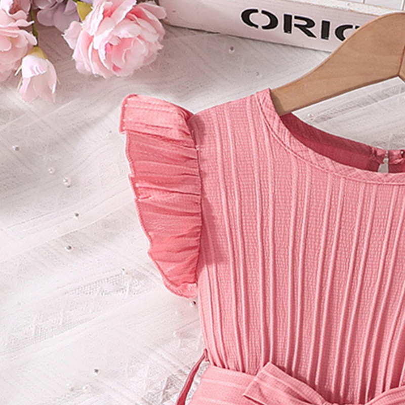 Sugar Rush - Solid Fit And Flare Dress - Pink