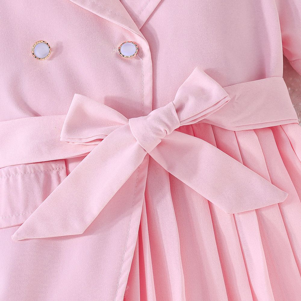 Sugar Rush - Girl's Short Sleeves Solid Blazer Dress - Pink