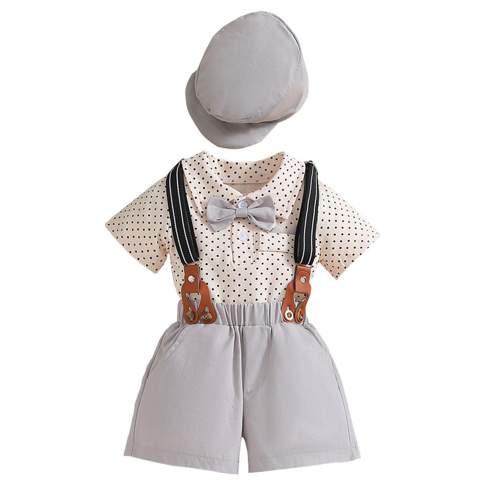 شوغر راش - طقم بأكمام قصيرة - كاكي