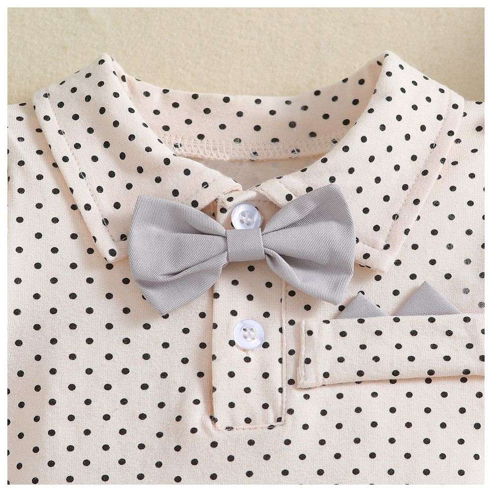 شوغر راش - طقم بأكمام قصيرة - كاكي