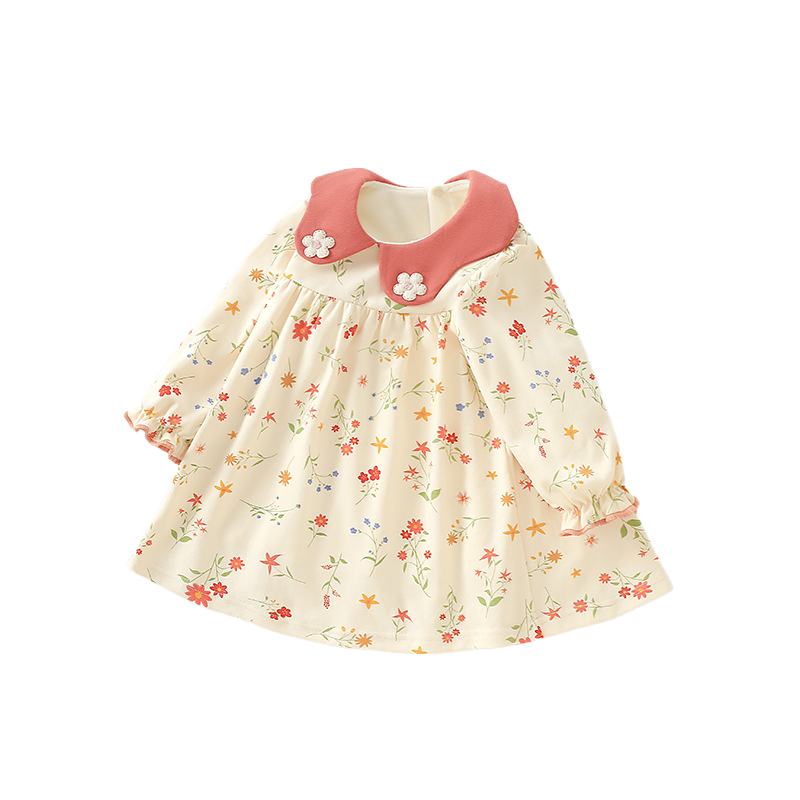 شوغر راش - فستان مورد بأكمام طويلة - وردي