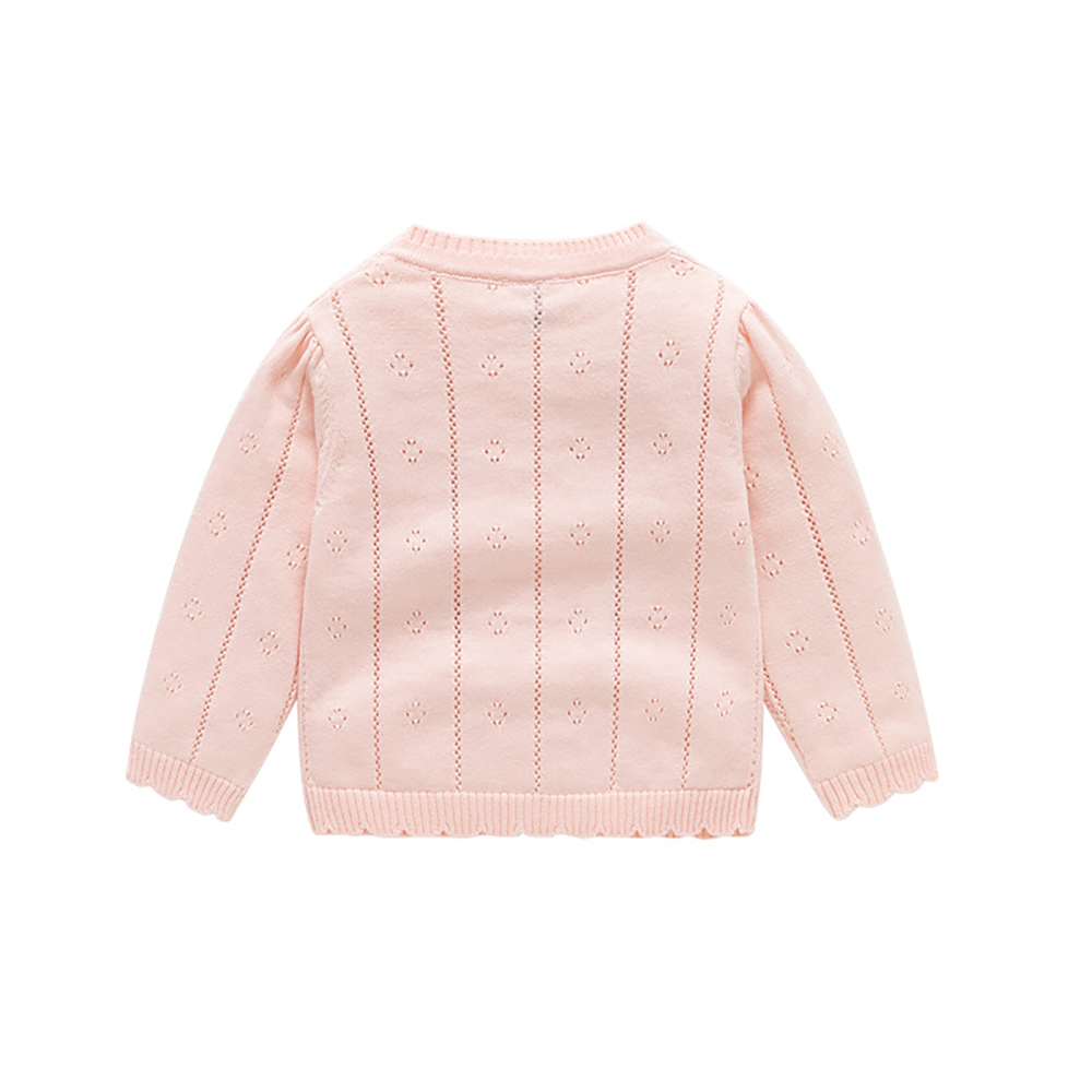 Sugar Rush - Embroidered Regular Round Neck Sweater - Pink