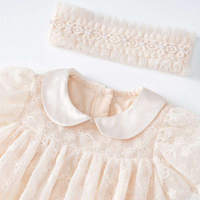 Sugar Rush - Solid A-Line Dress - Beige