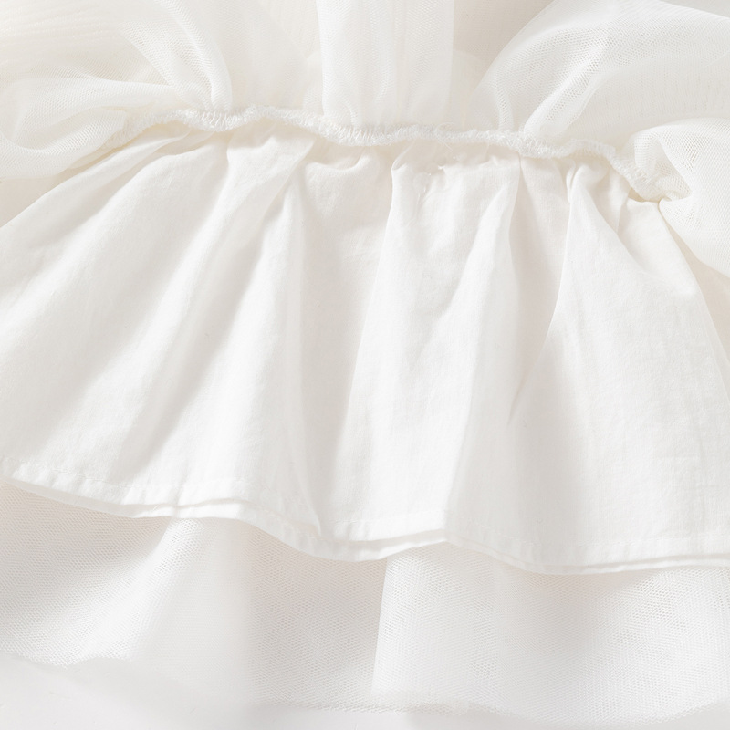 Sugar Rush - 2pc-Set - Girl's Appliqued Regular Dress With Jacket - White